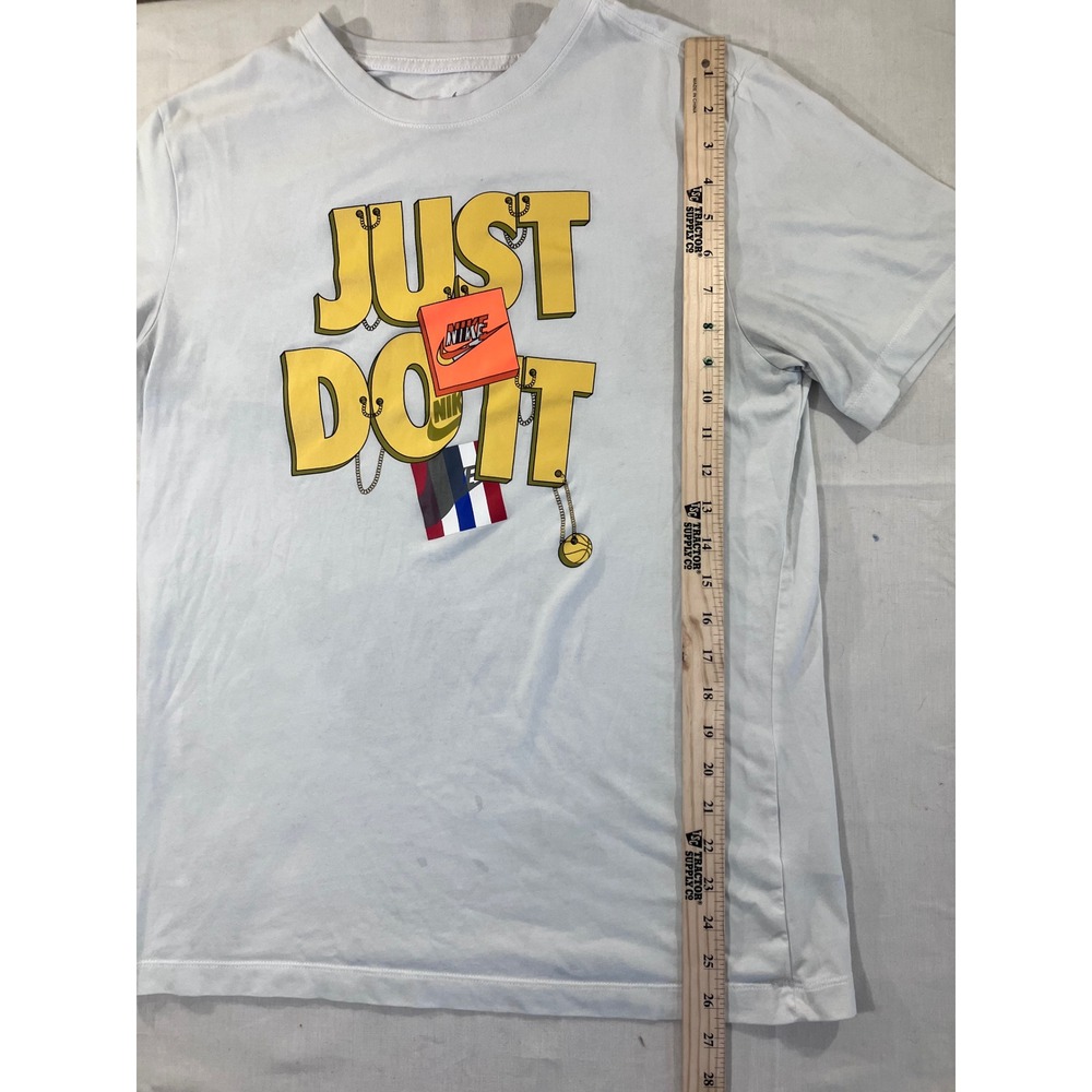 Nike‎ Dri Fit Mens T Shirt Short Sleeve Just Do It Graphic Tee Size M - Picture 2 of 9